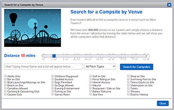 'Visiting an Attraction' Search, on our home page 